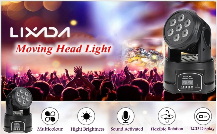 lixada dmx 512 mini moving head light